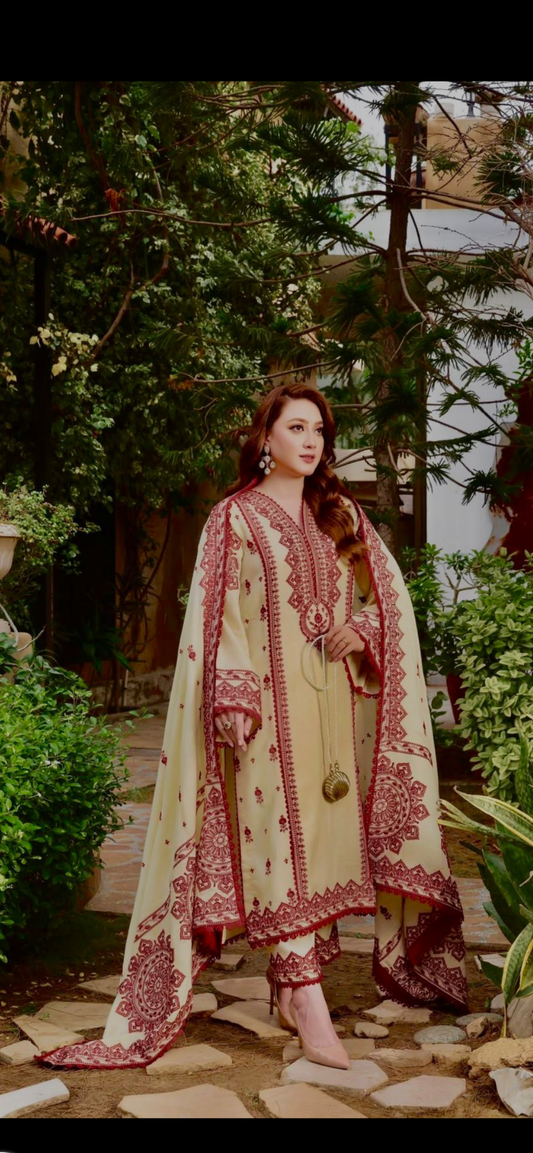 Luxury lawn duppata with lawn dress