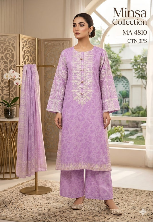 Three pieces lawn dress