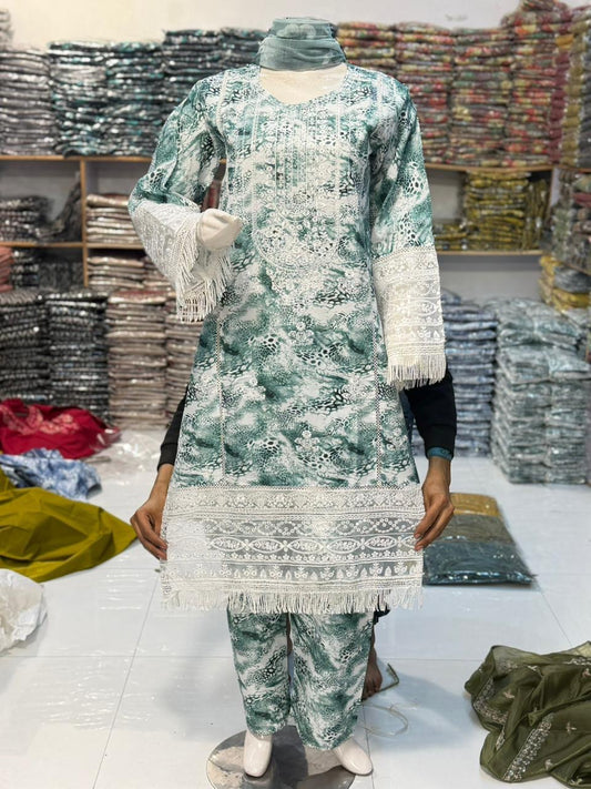 Beautiful trending three piece lawn